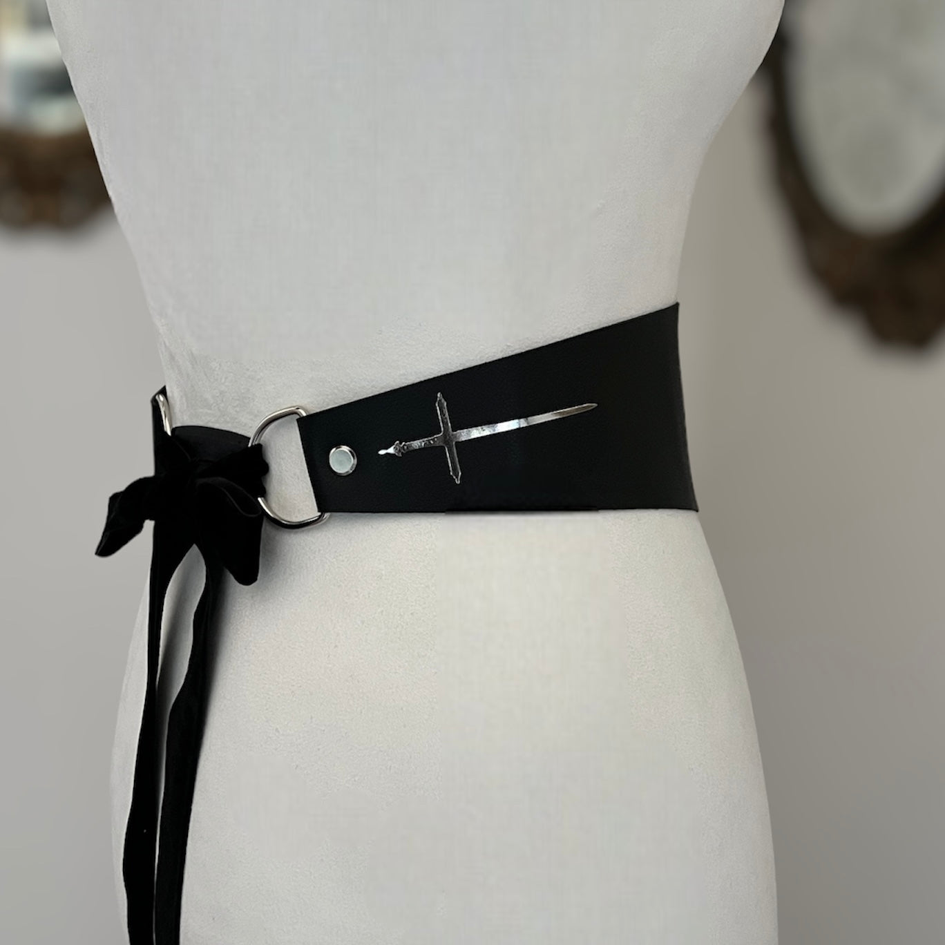 Sword vegan leather belt