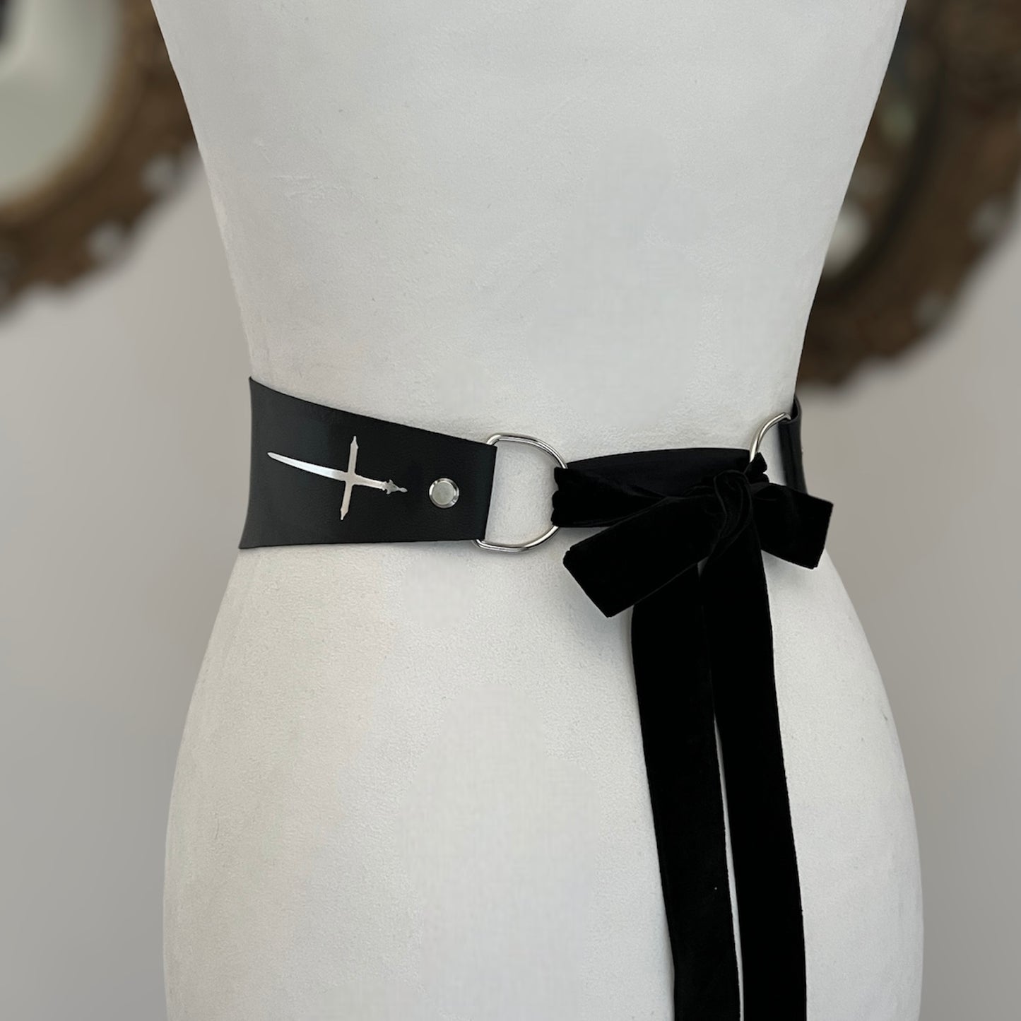 Sword vegan leather belt
