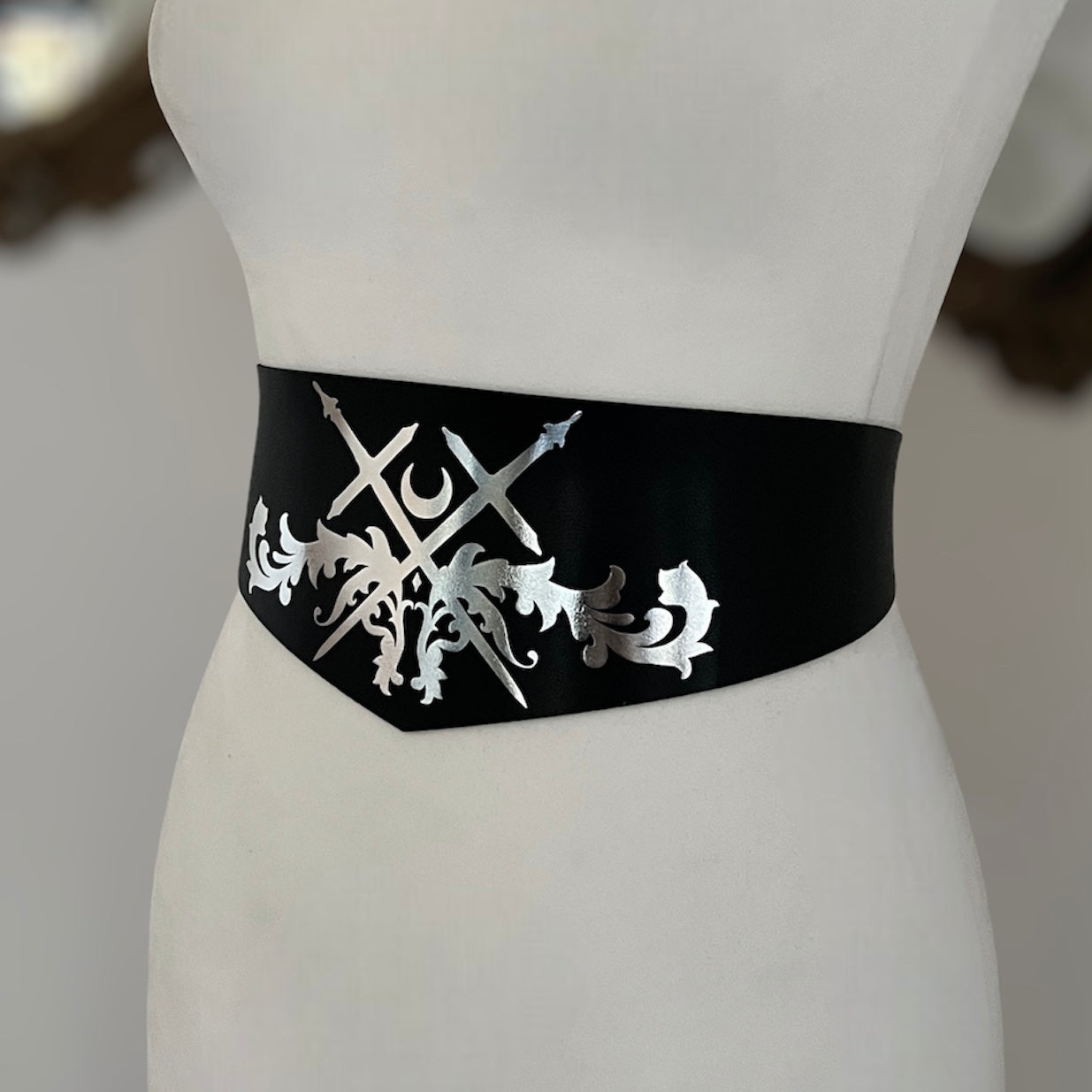 Sword vegan leather belt
