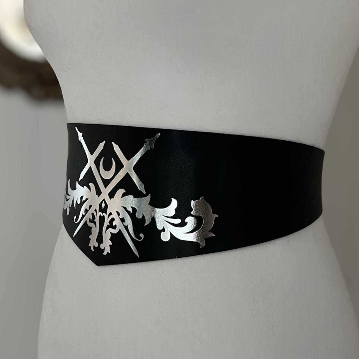 Sword vegan leather belt