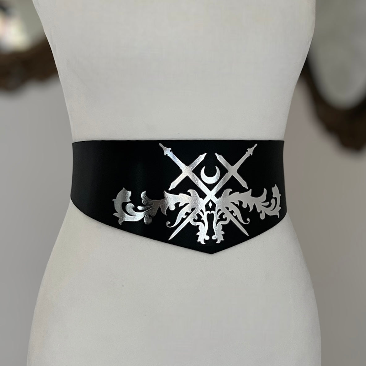 Sword vegan leather belt