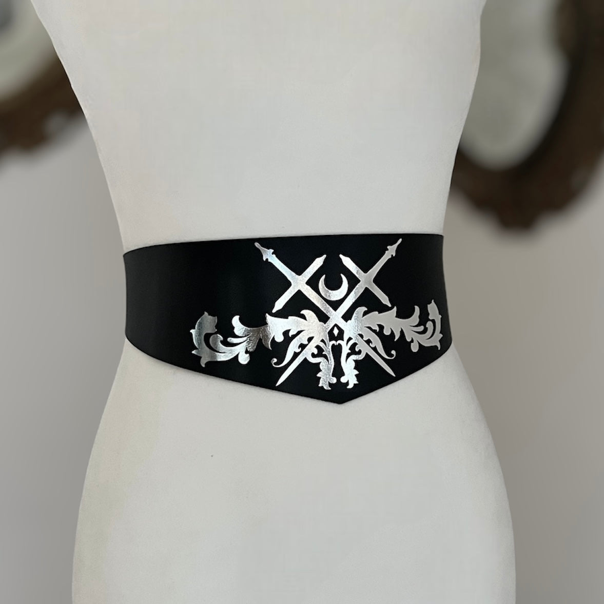 Sword vegan leather belt