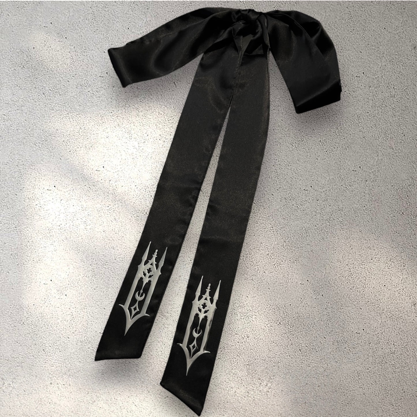 Hair Bow - hair ribbon - Cathedral window - Sword - Key