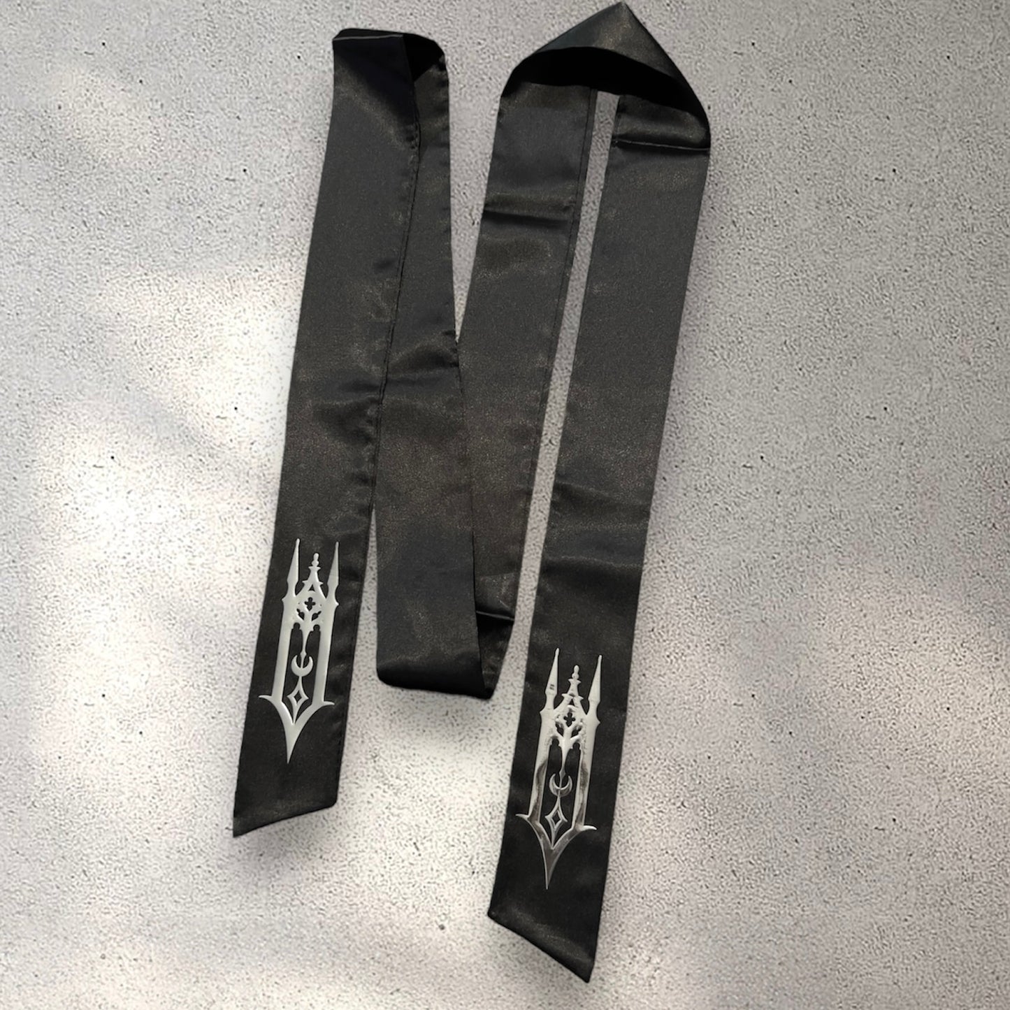 Hair Bow - hair ribbon - Cathedral window - Sword - Key