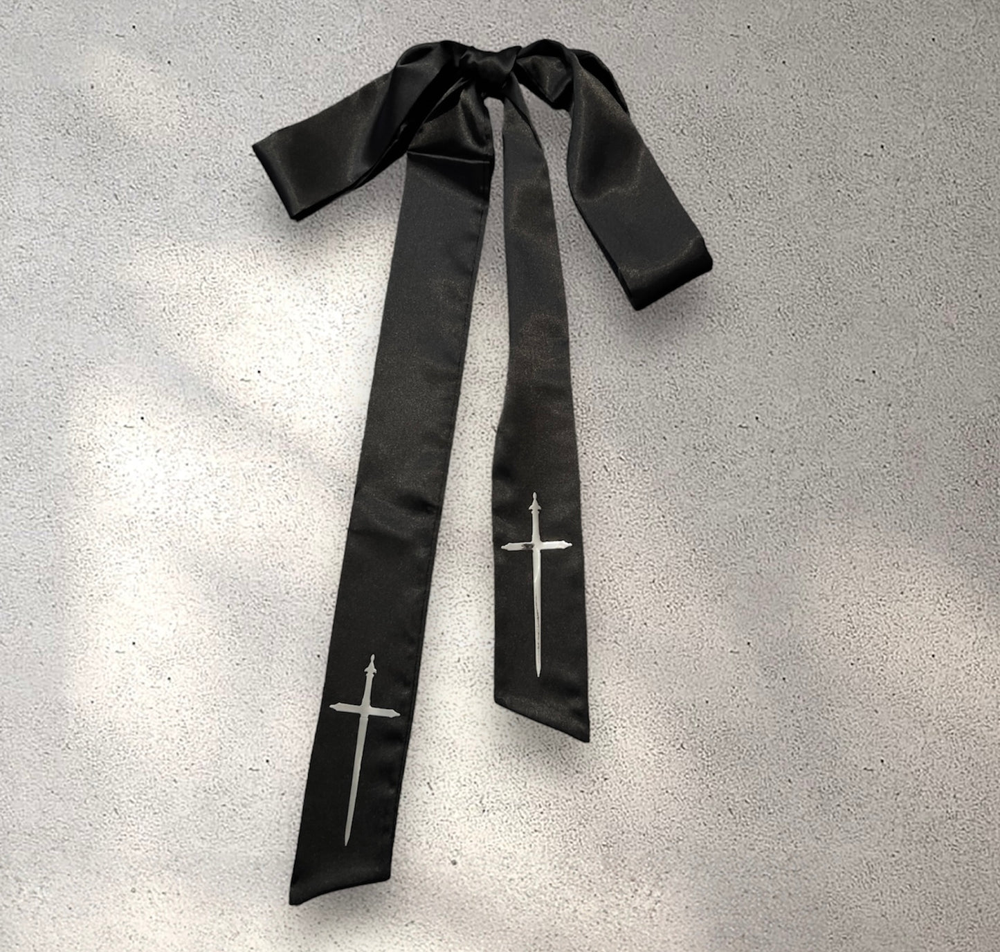 Hair Bow - hair ribbon - Cathedral window - Sword - Key