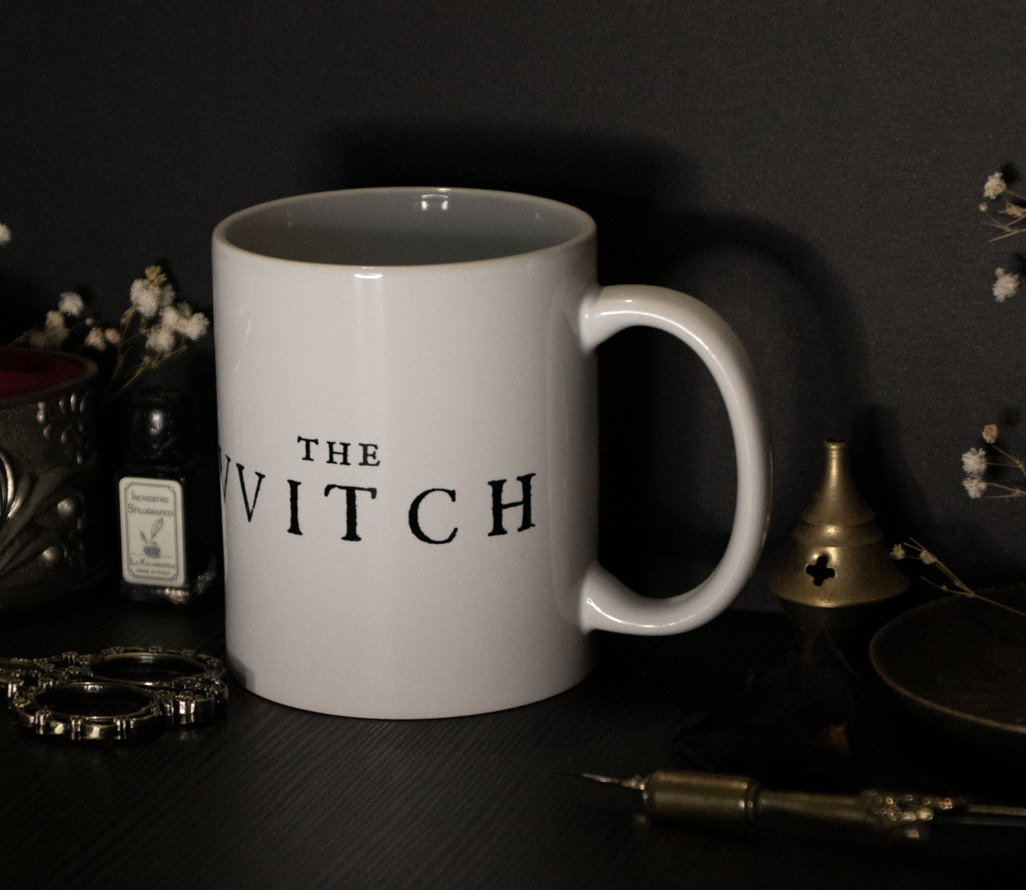 Witch mug with medieval witchcraft illustration and Black Phillip