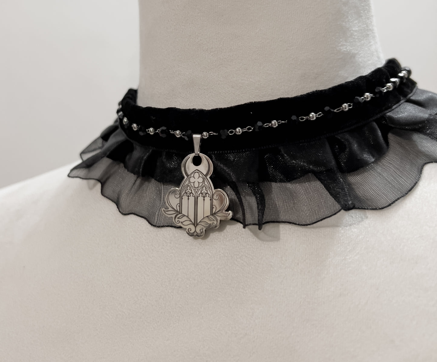 Choker "Cathedralis" Necklace in 925 silver - Gothic Cathedral Jewelry