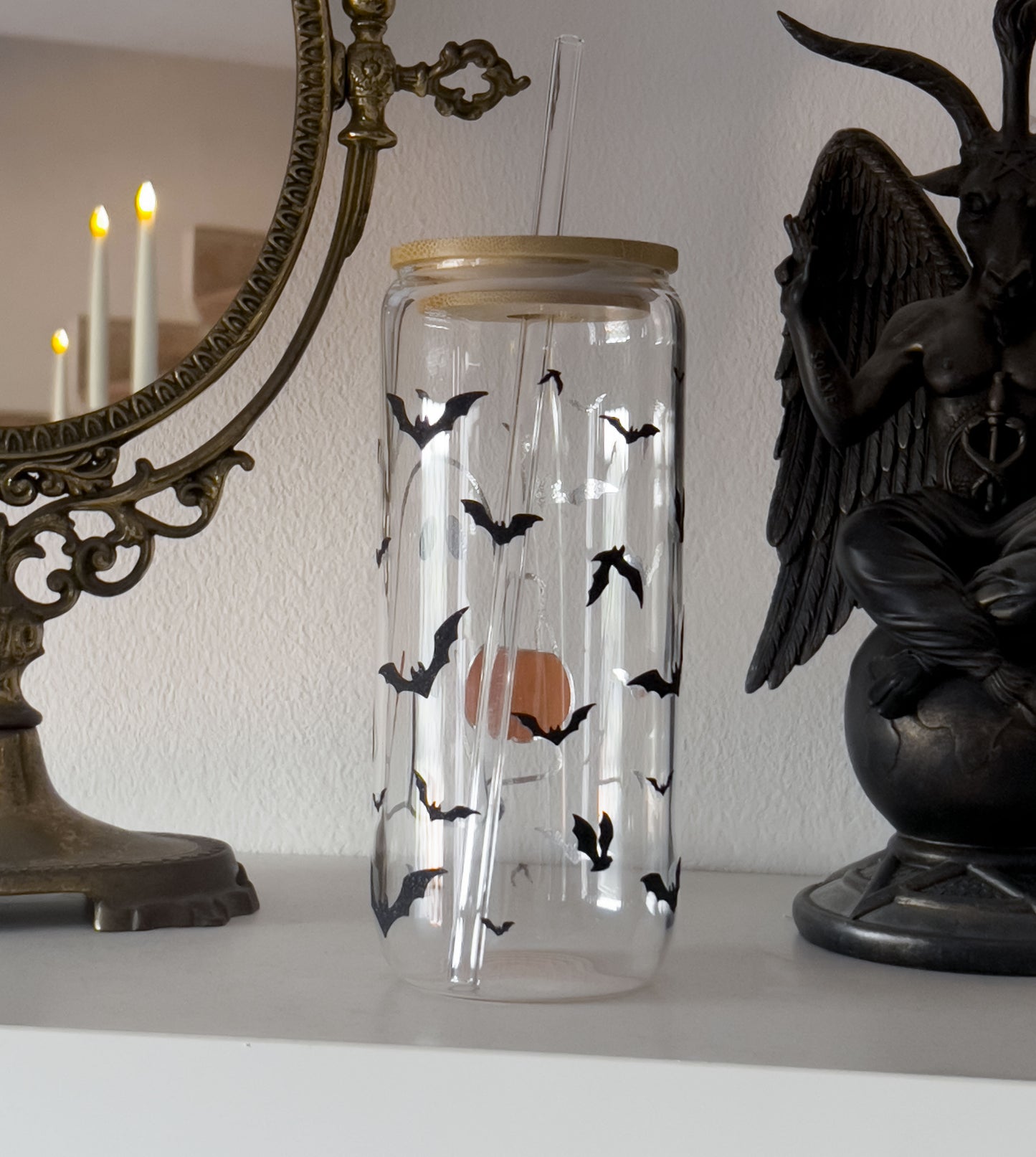 Halloween ghostly glass mug