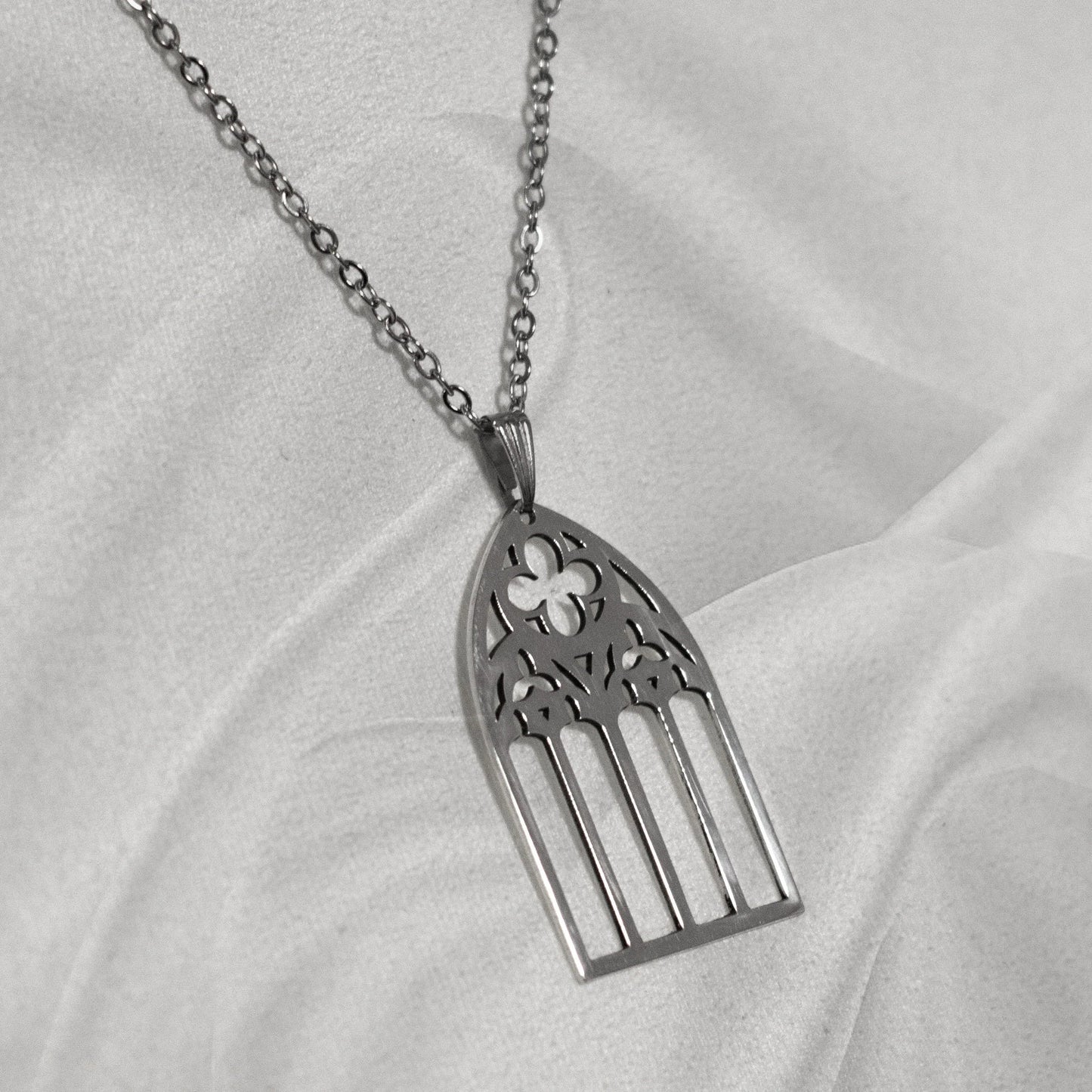 "Votiva" Necklace in 925 Silver - Gothic Cathedral Jewelry