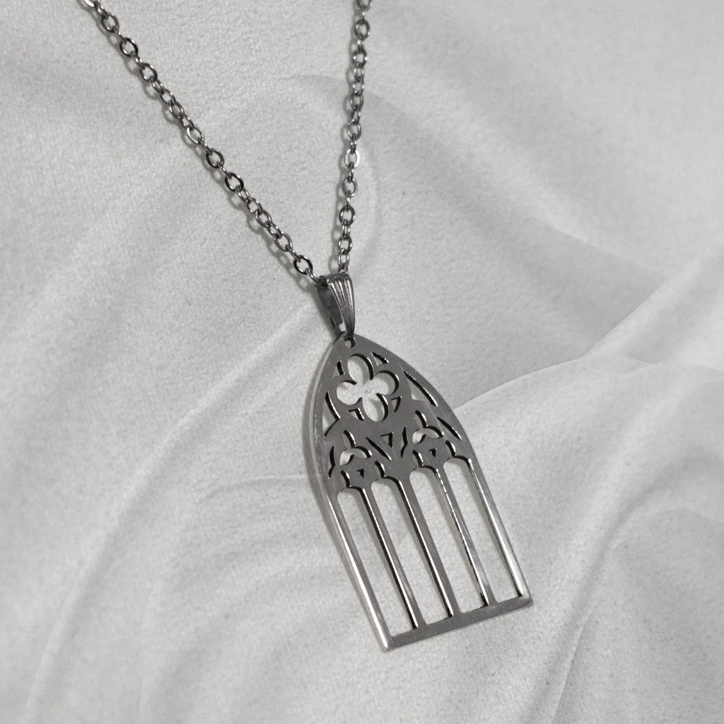 "Votiva" Necklace in 925 Silver - Gothic Cathedral Jewelry