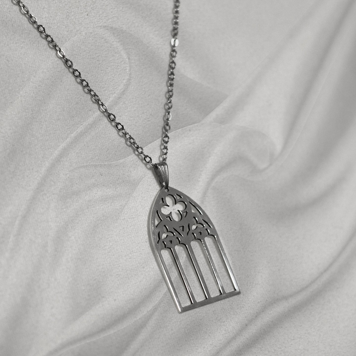 "Votiva" Necklace in 925 Silver - Gothic Cathedral Jewelry