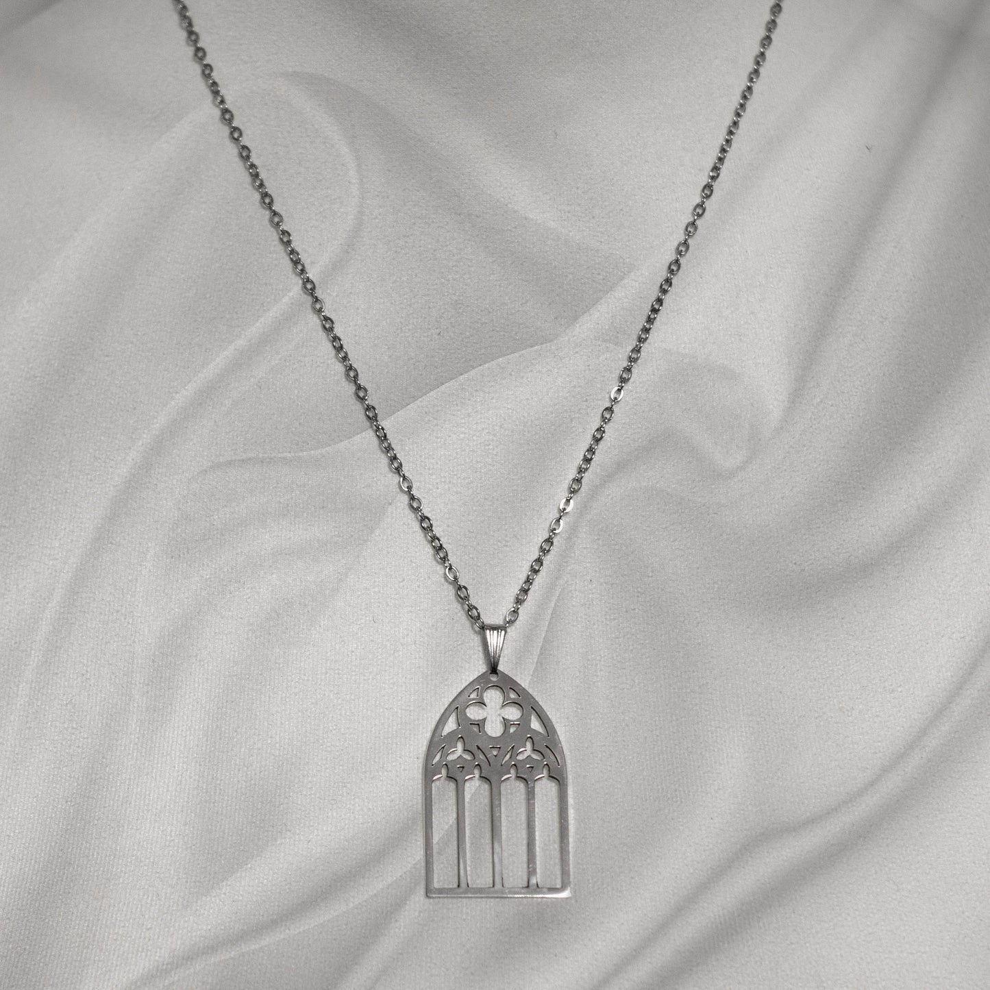 "Votiva" Necklace in 925 Silver - Gothic Cathedral Jewelry
