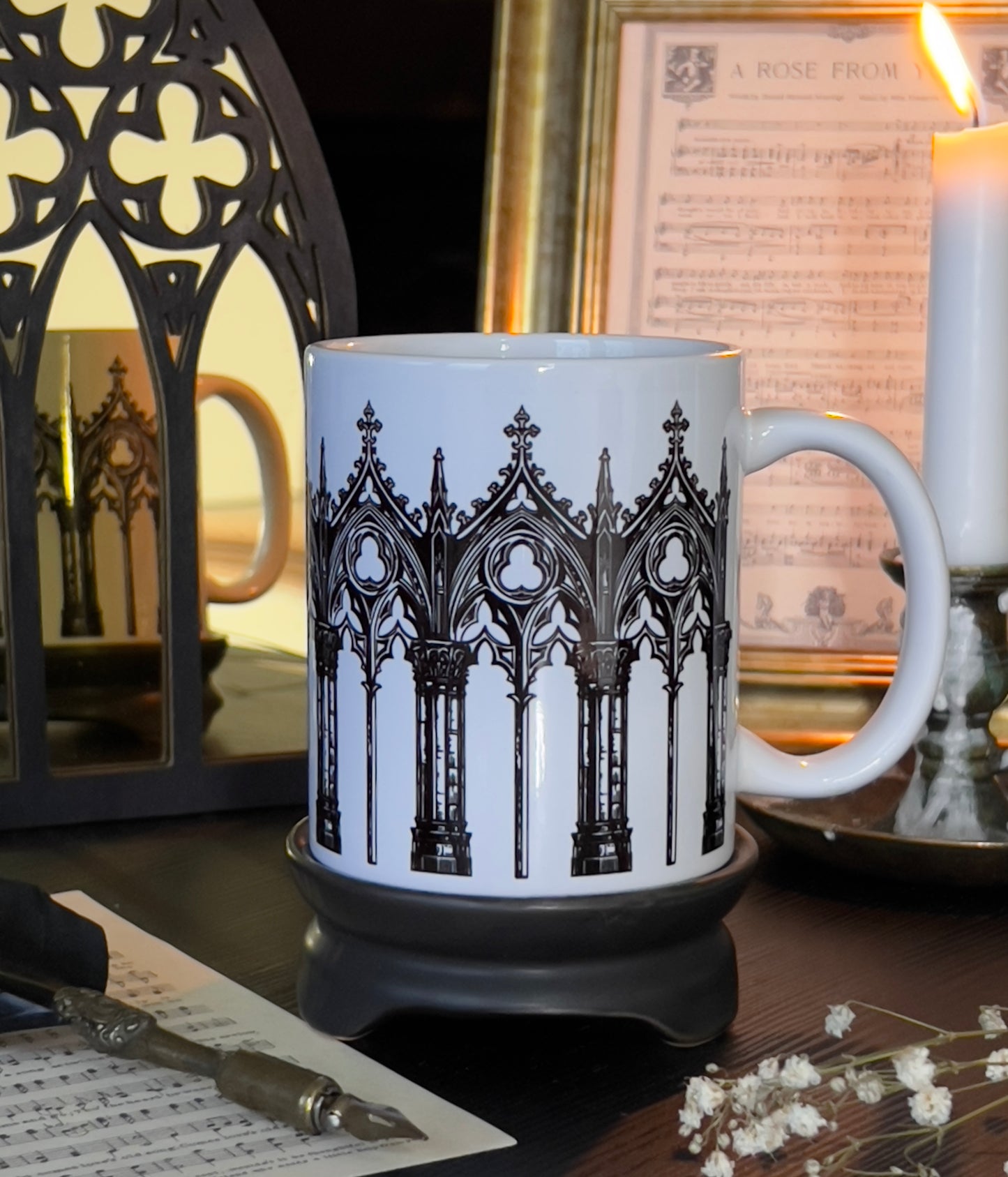 Gothic Cathedral White Mug