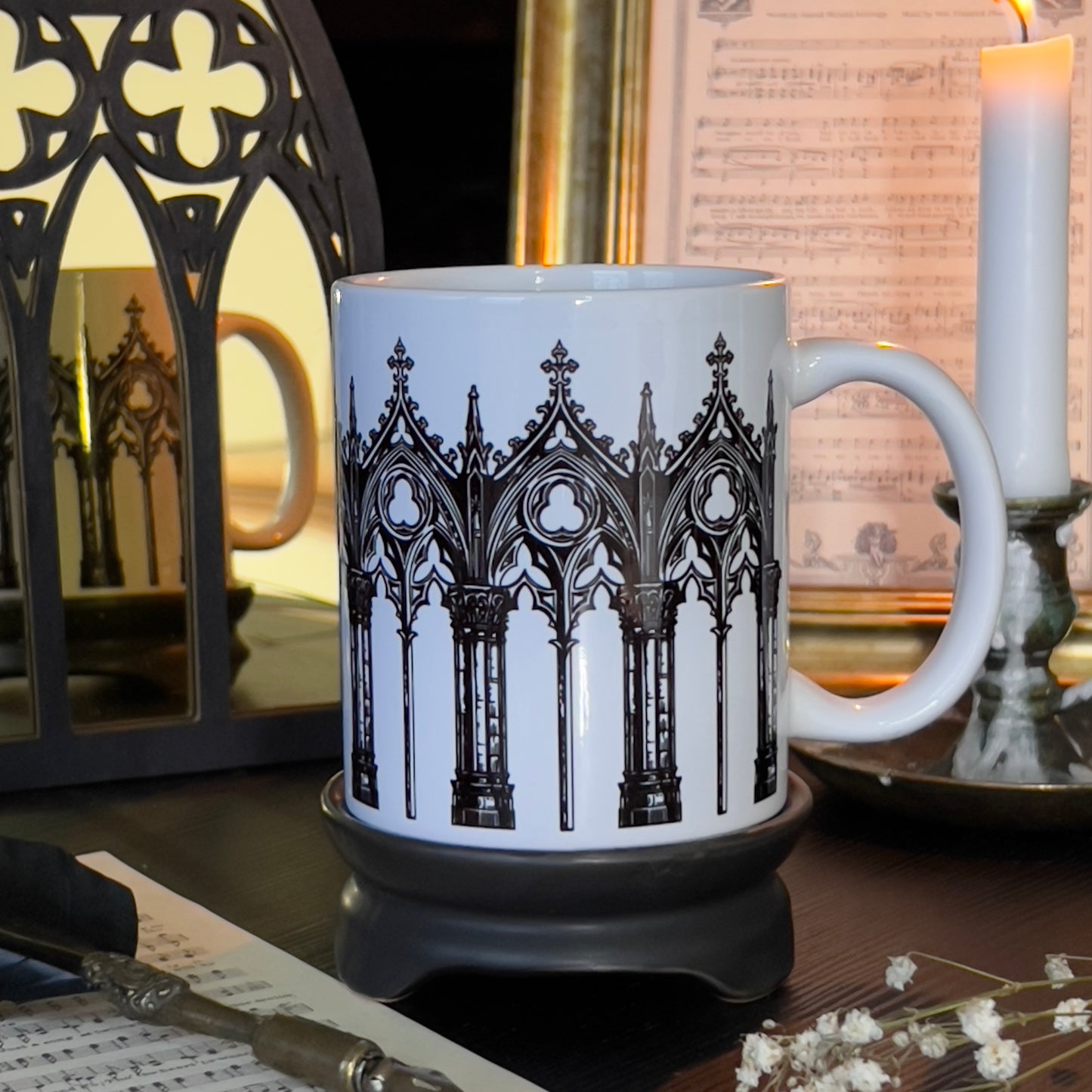 Gothic Cathedral White Mug