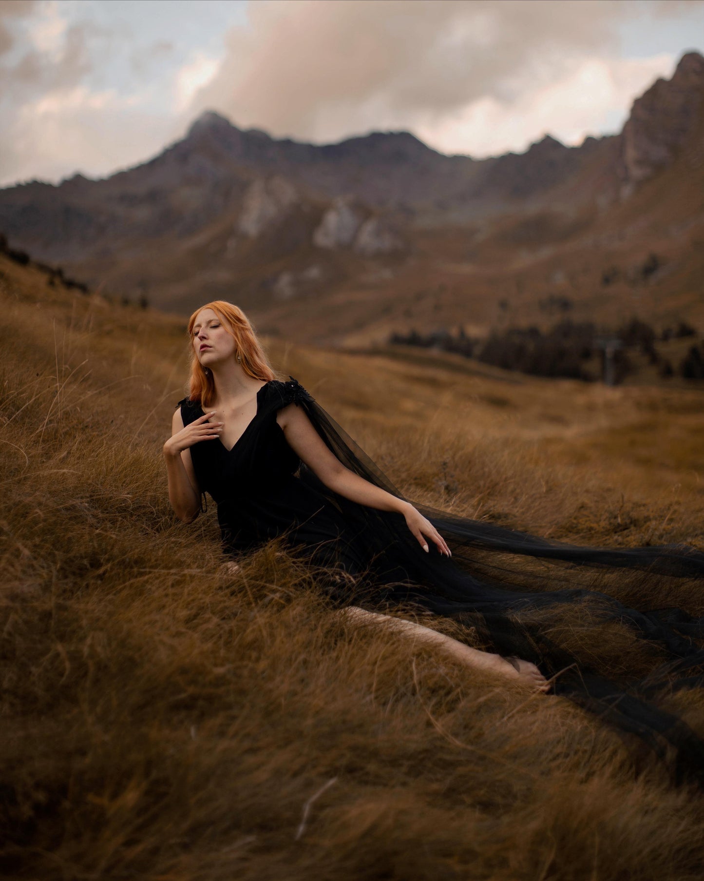 Dark Fantasy Veil in Tulle