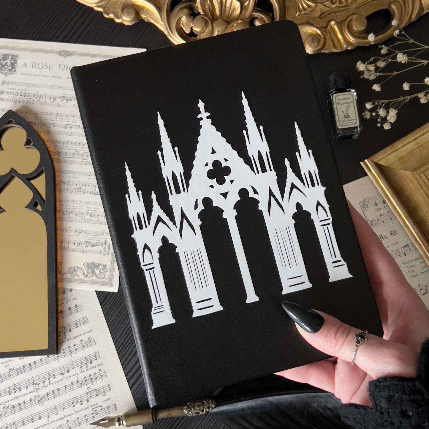Cathedral window notebook