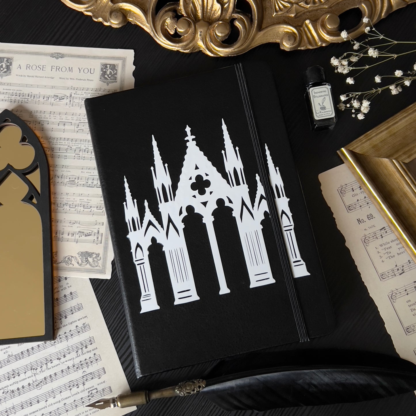 Cathedral window notebook