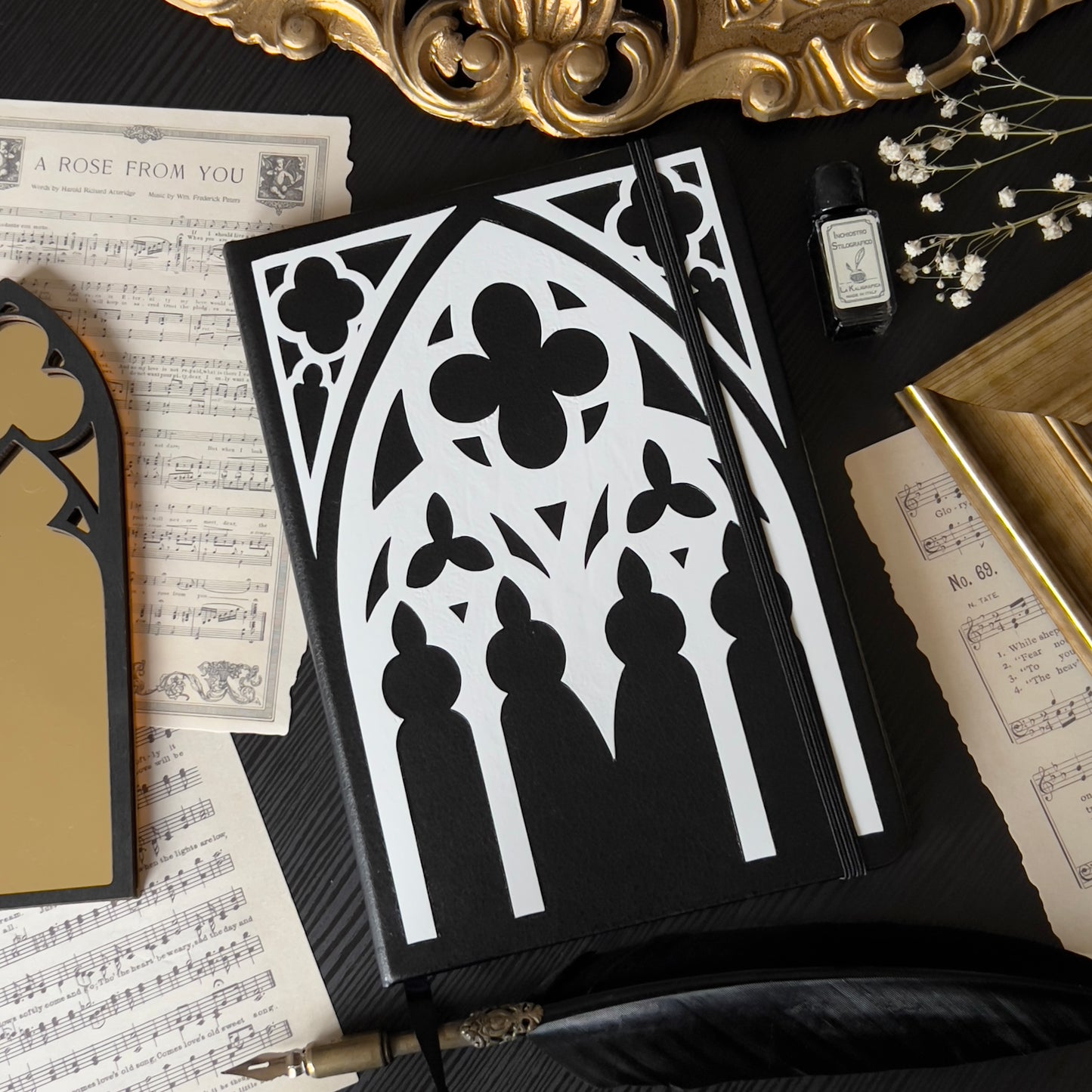 Cathedral window notebook