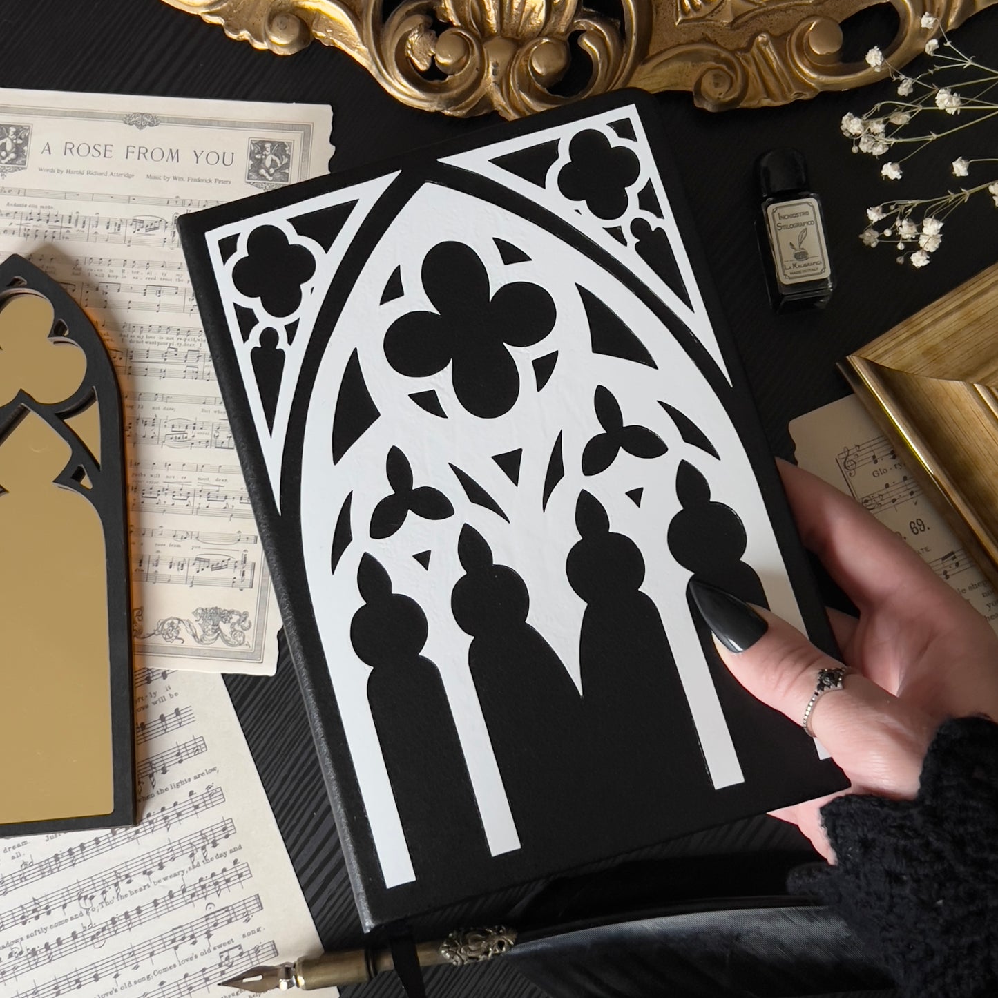 Cathedral window notebook