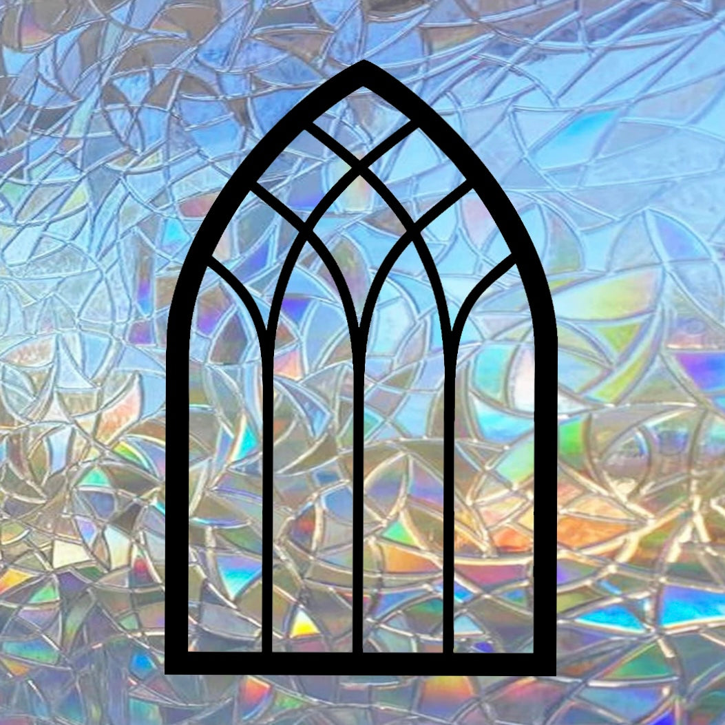 Cathedral sun catcher - magic rainbow window prism sticker