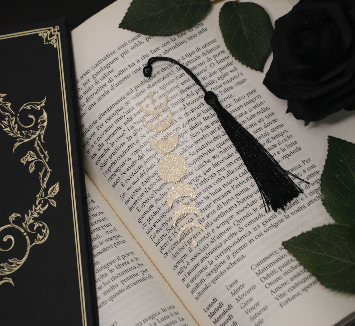 Bookmarks with Moon phases gold