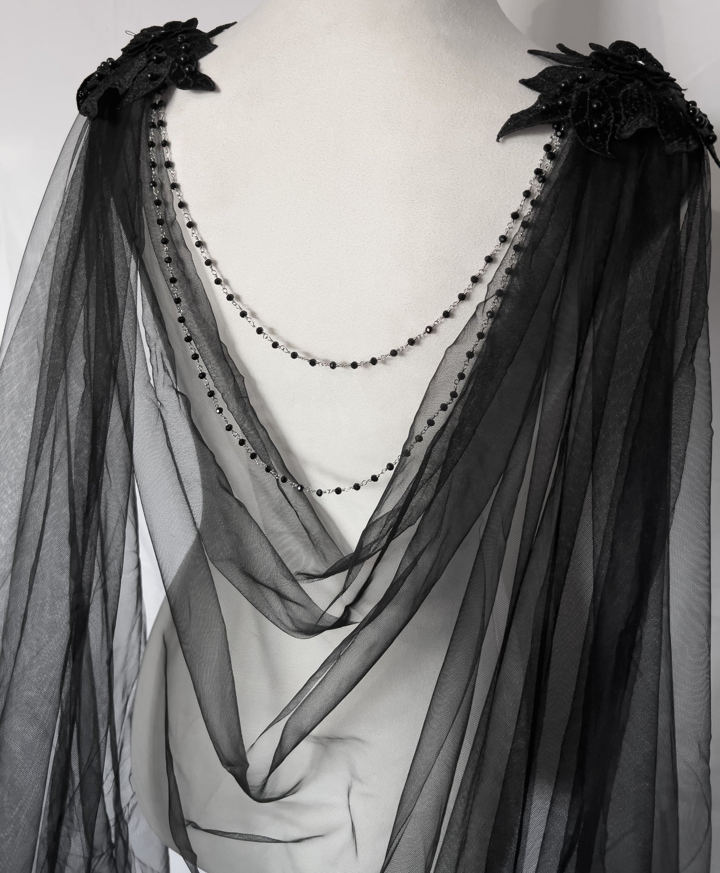 Dark Fantasy Veil in Tulle