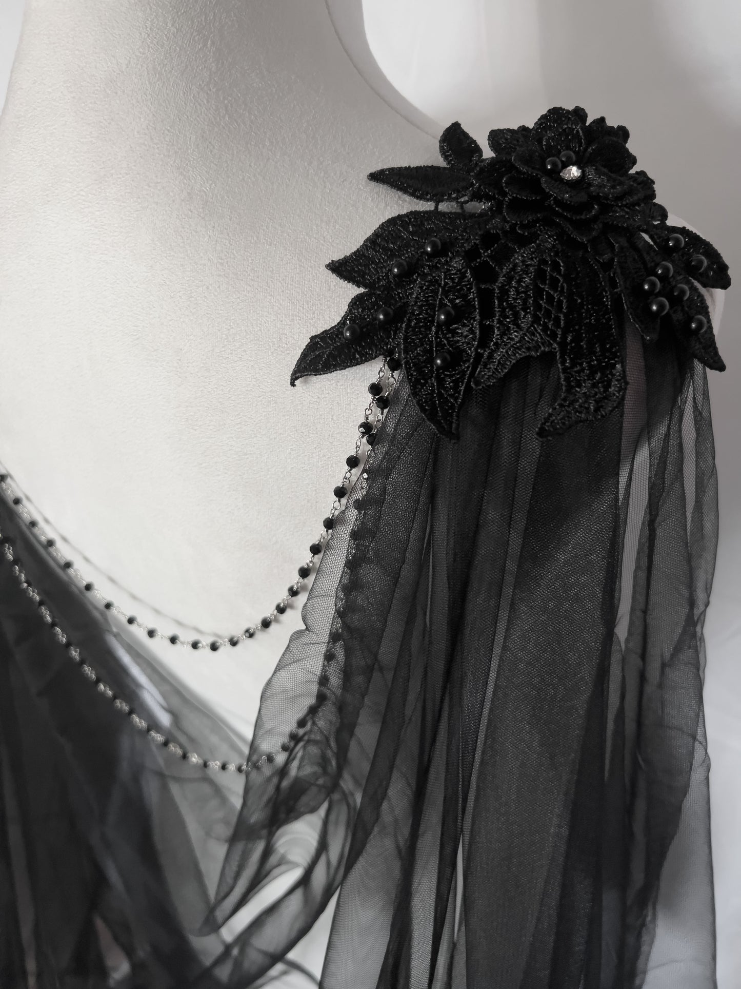 Dark Fantasy Veil in Tulle