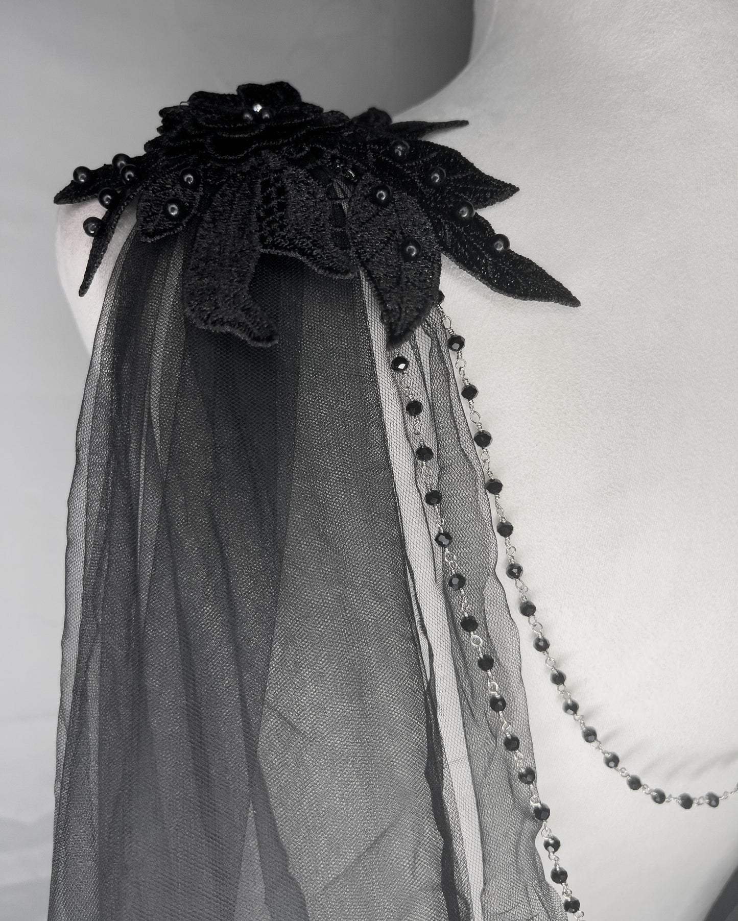 Dark Fantasy Veil in Tulle