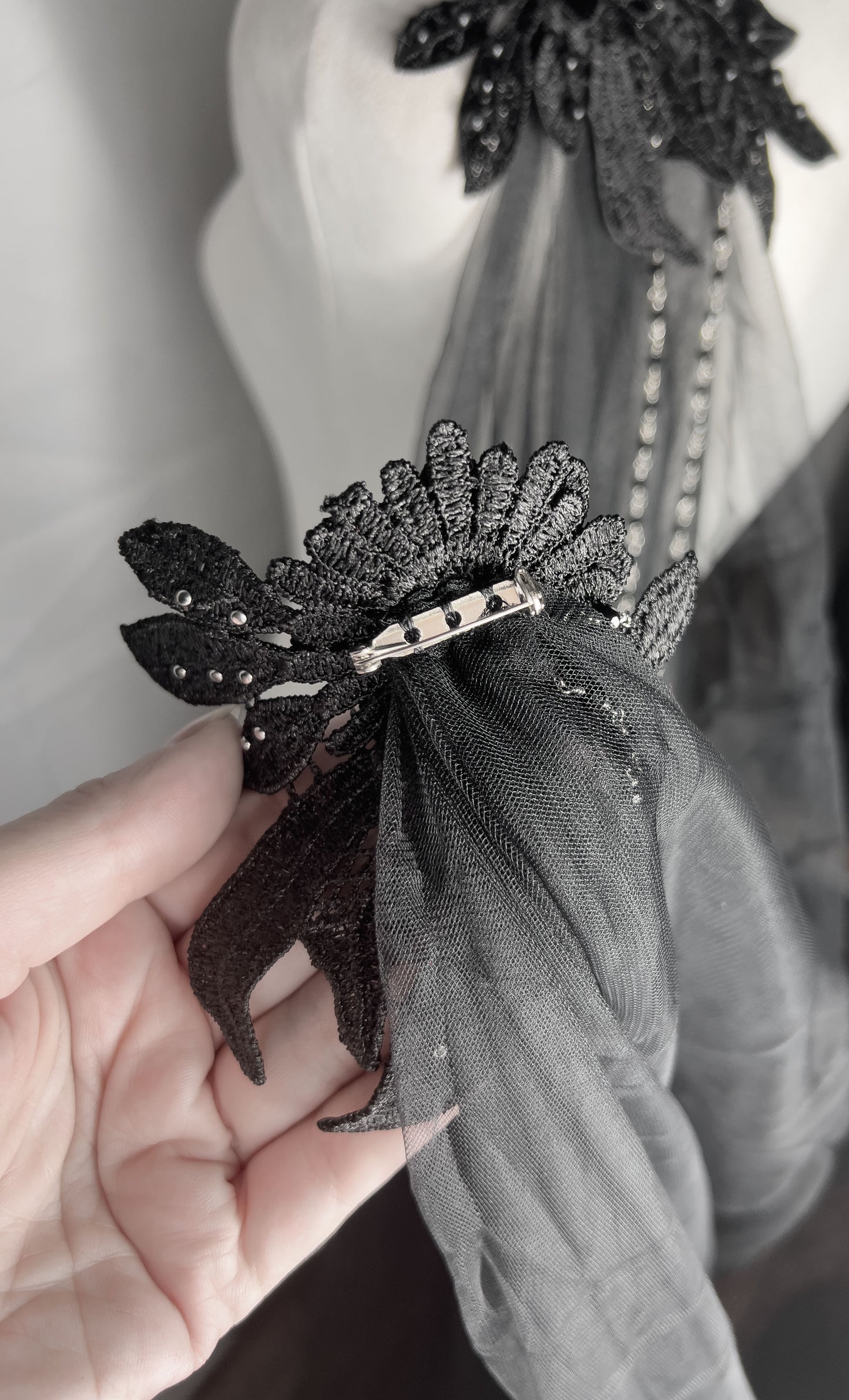 Dark Fantasy Veil in Tulle