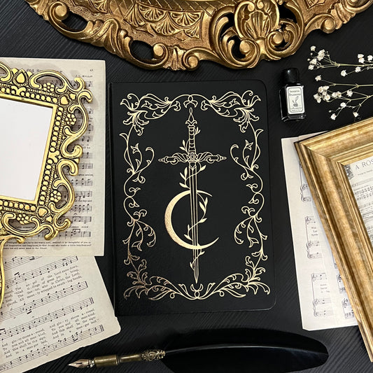 Sword moon book in Gold or Silver foil