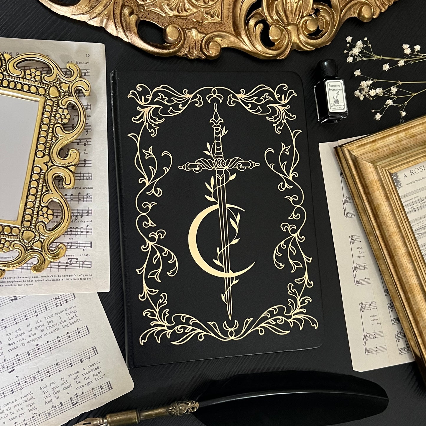 Sword moon book in Gold or Silver foil