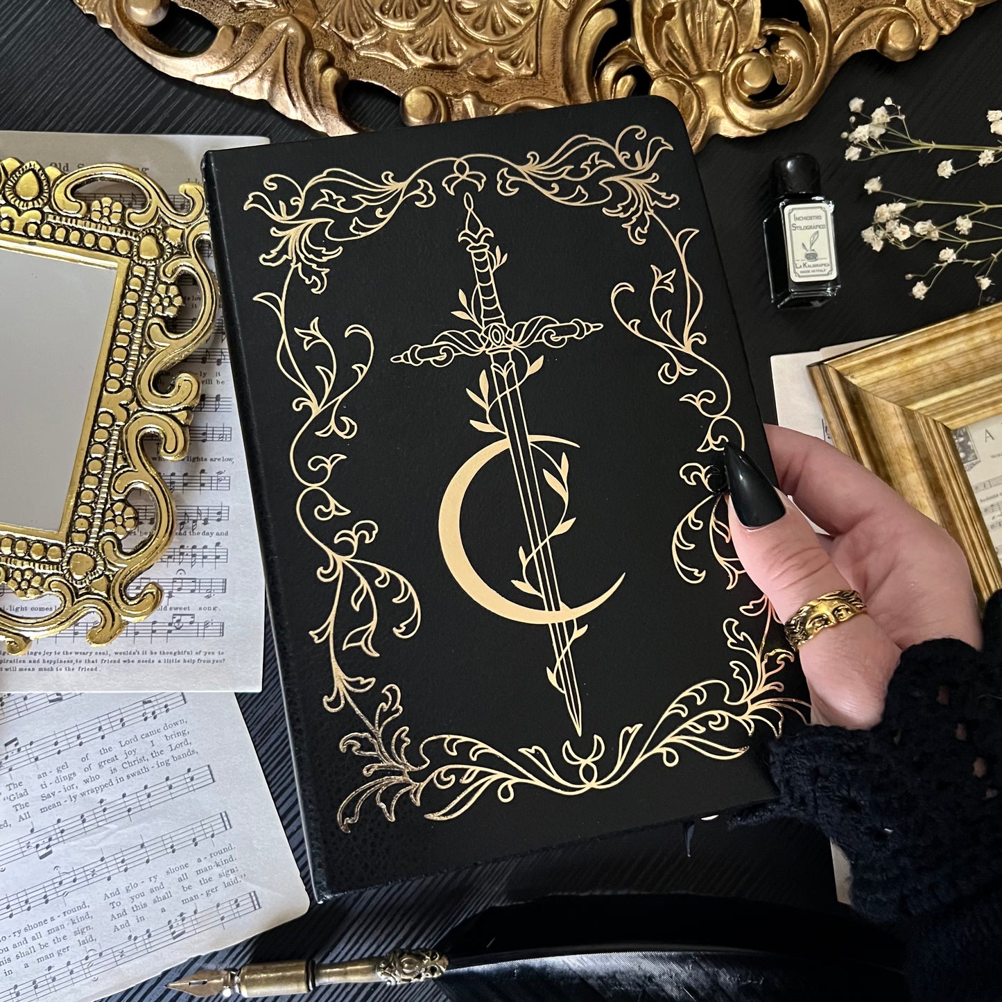 Sword moon book in Gold or Silver foil