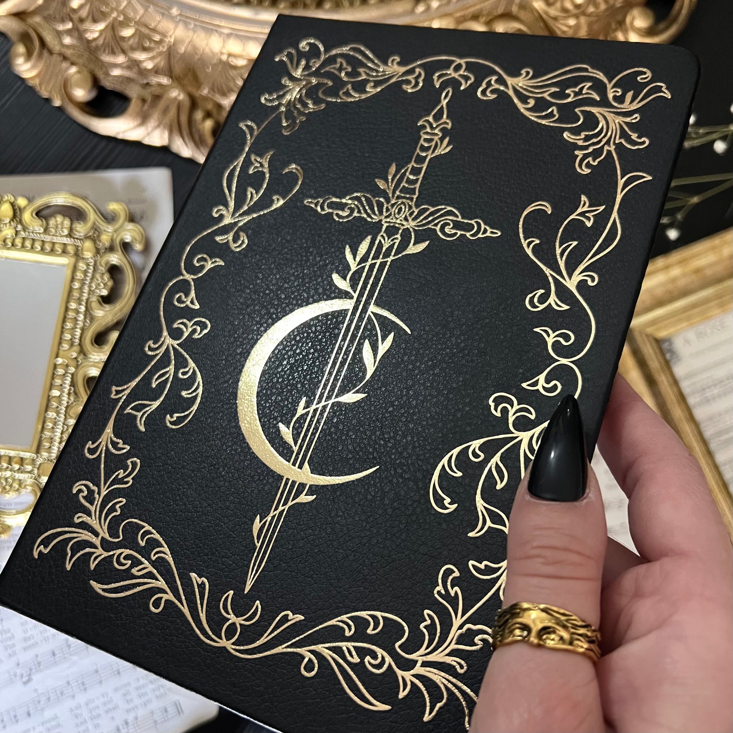 Sword moon book in Gold or Silver foil