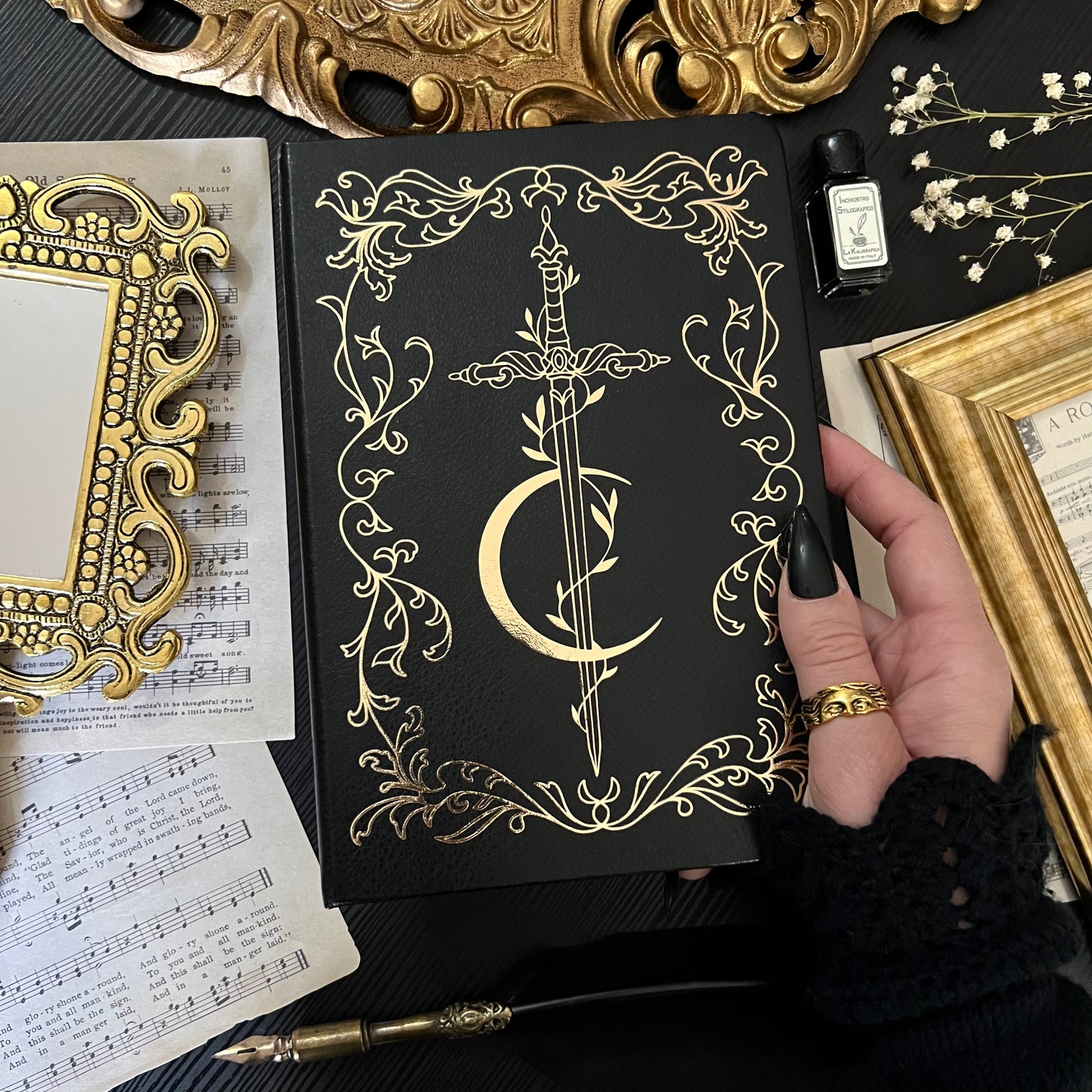 Sword moon book in Gold or Silver foil