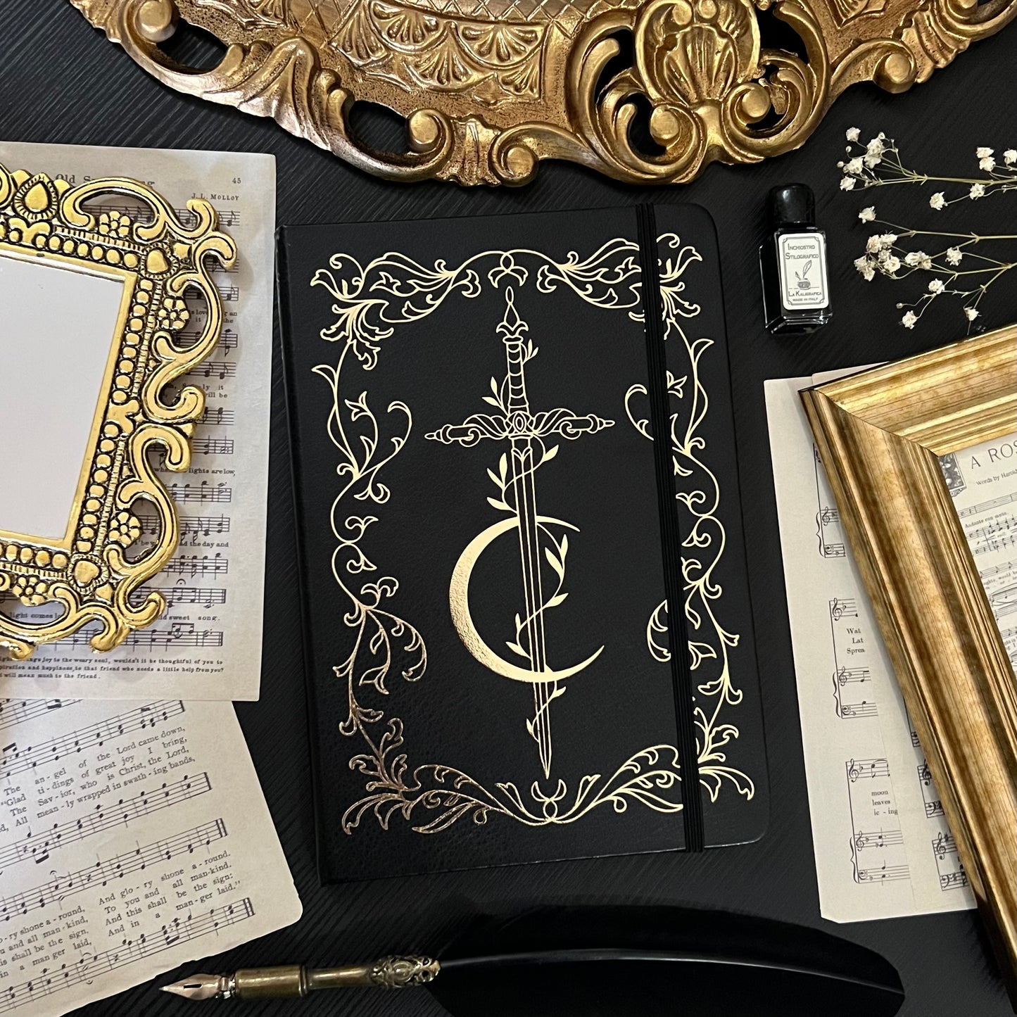 Sword moon book in Gold or Silver foil