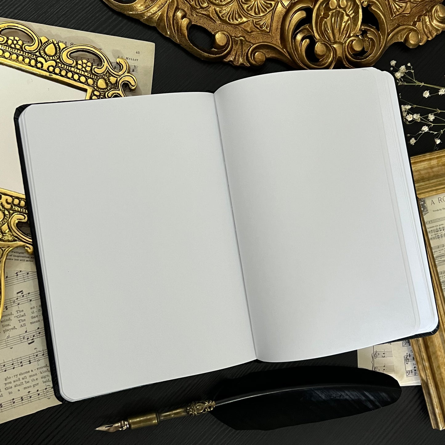 Cathedral window Grimoire in Gold or Silver foil