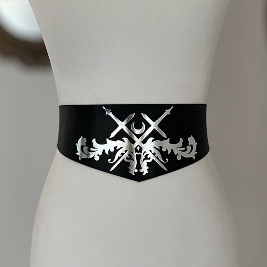 Sword vegan leather belt