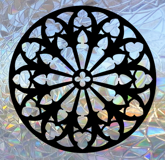 Cathedral sun catcher - magic rainbow window prism sticker