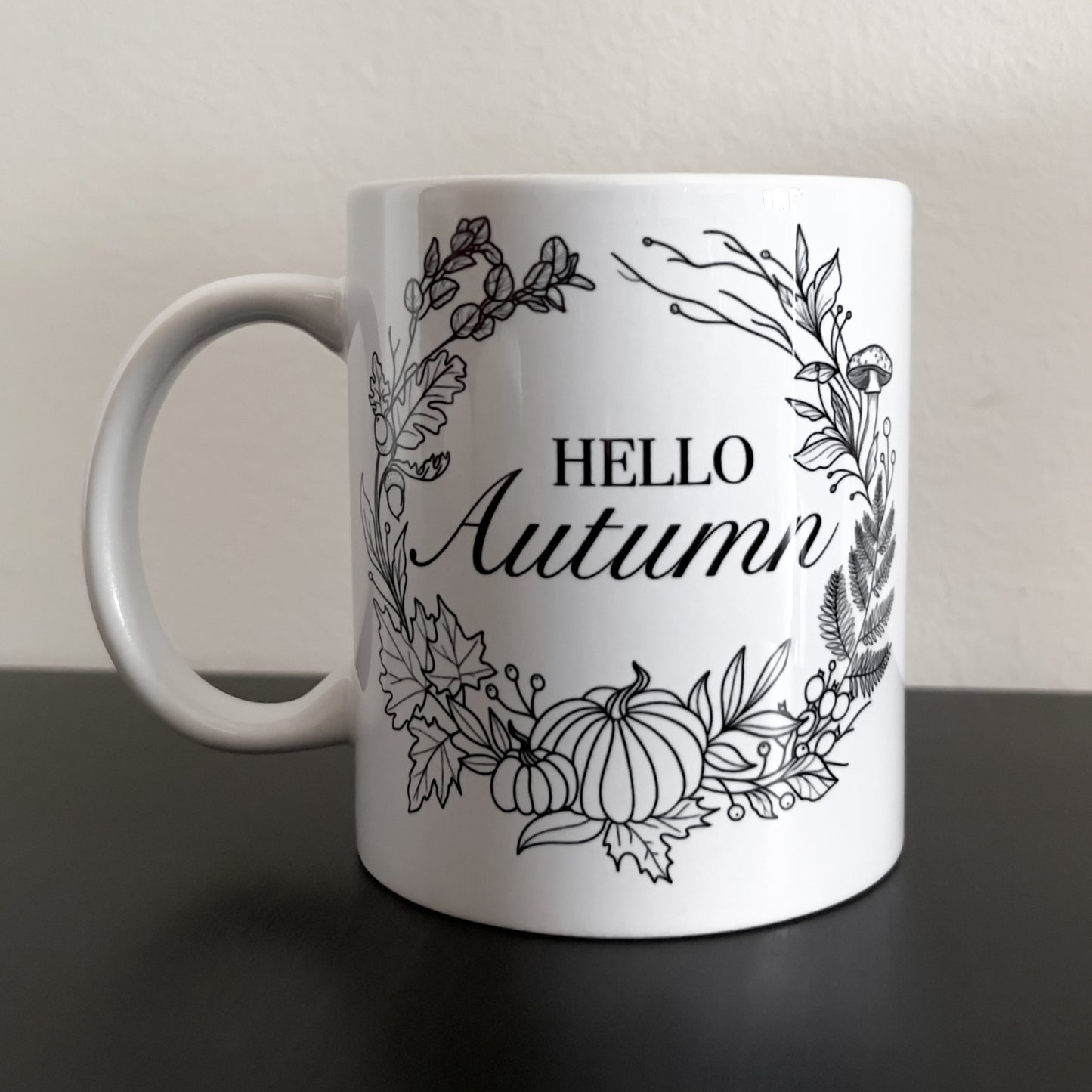 "Hello Autumn" mug