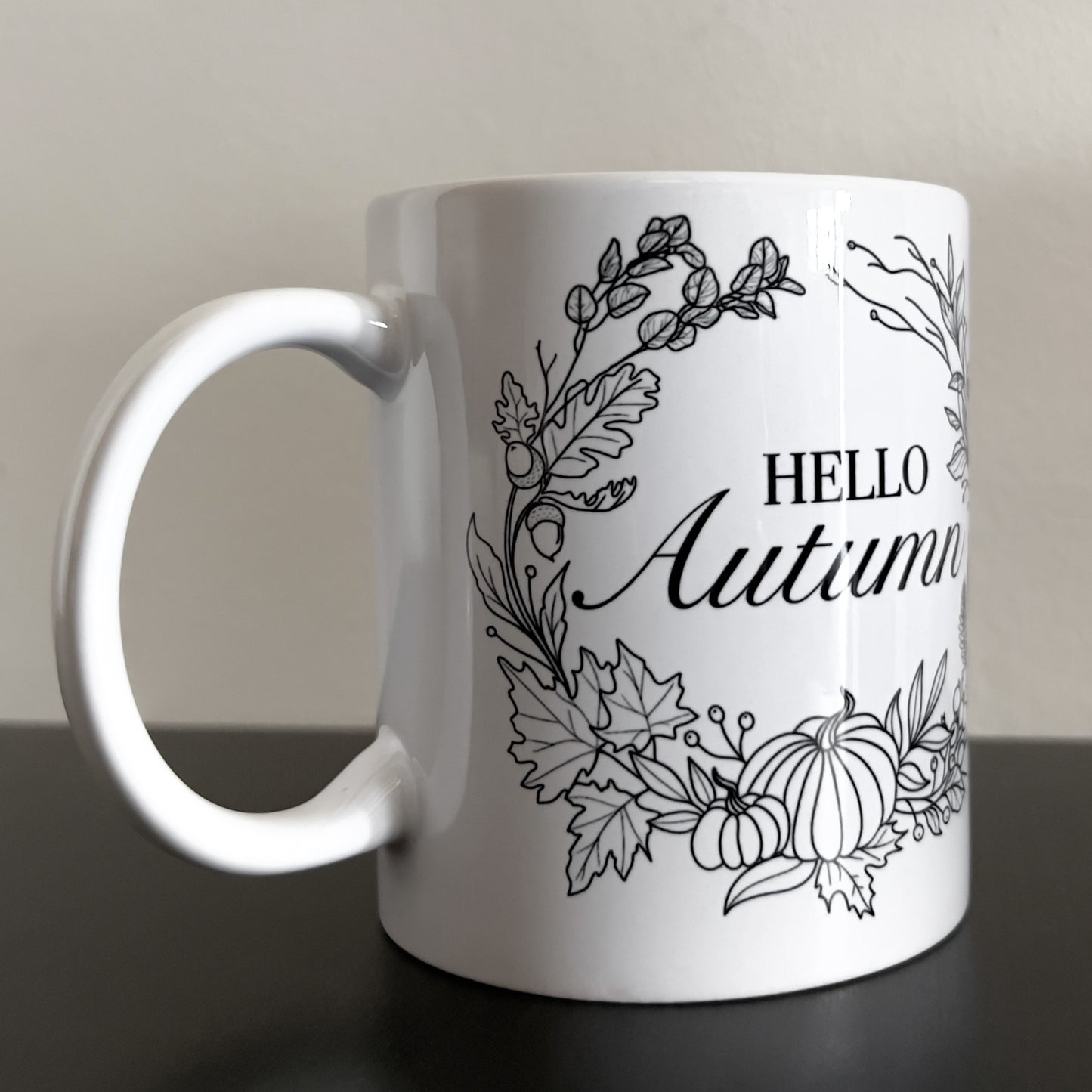 "Hello Autumn" mug