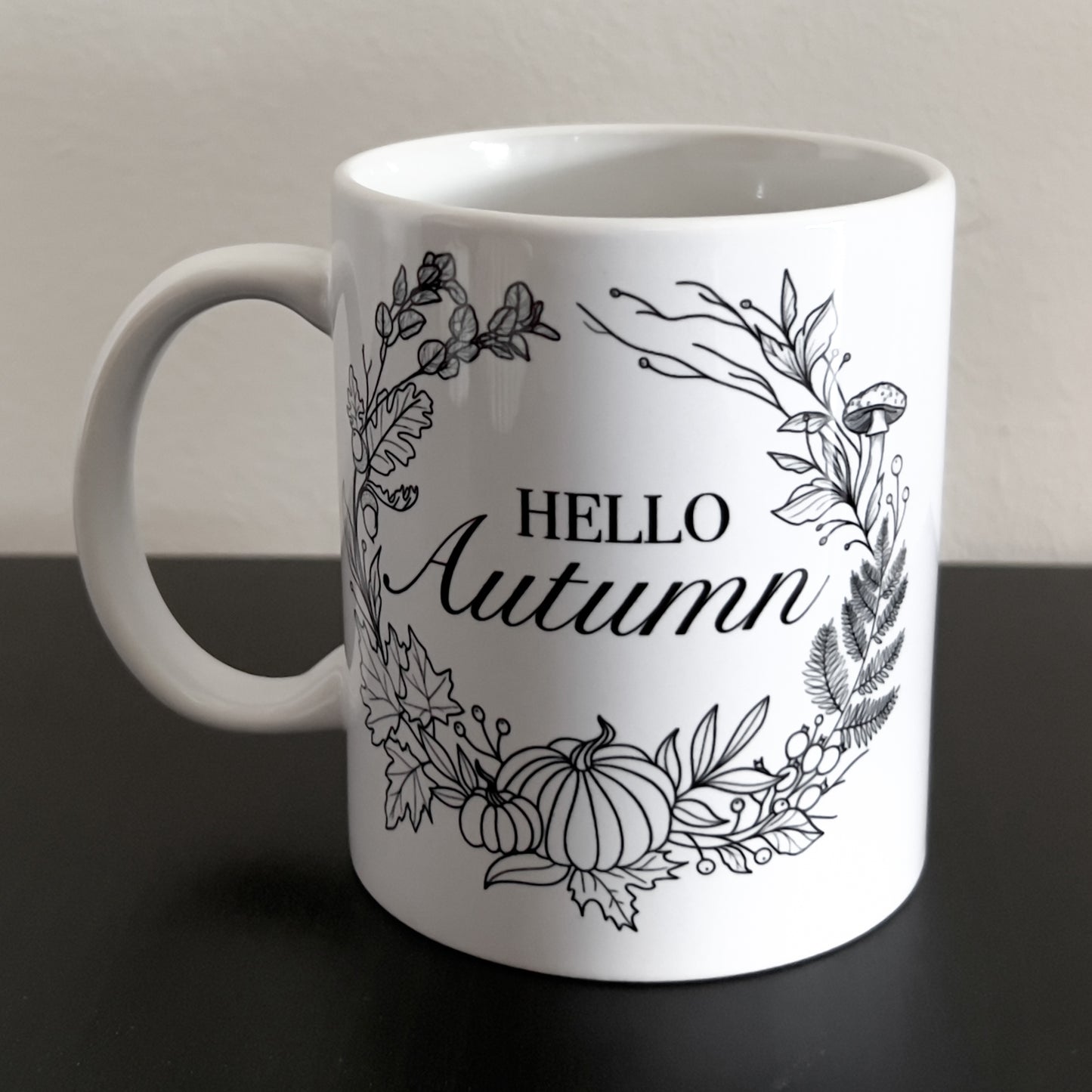 "Hello Autumn" mug