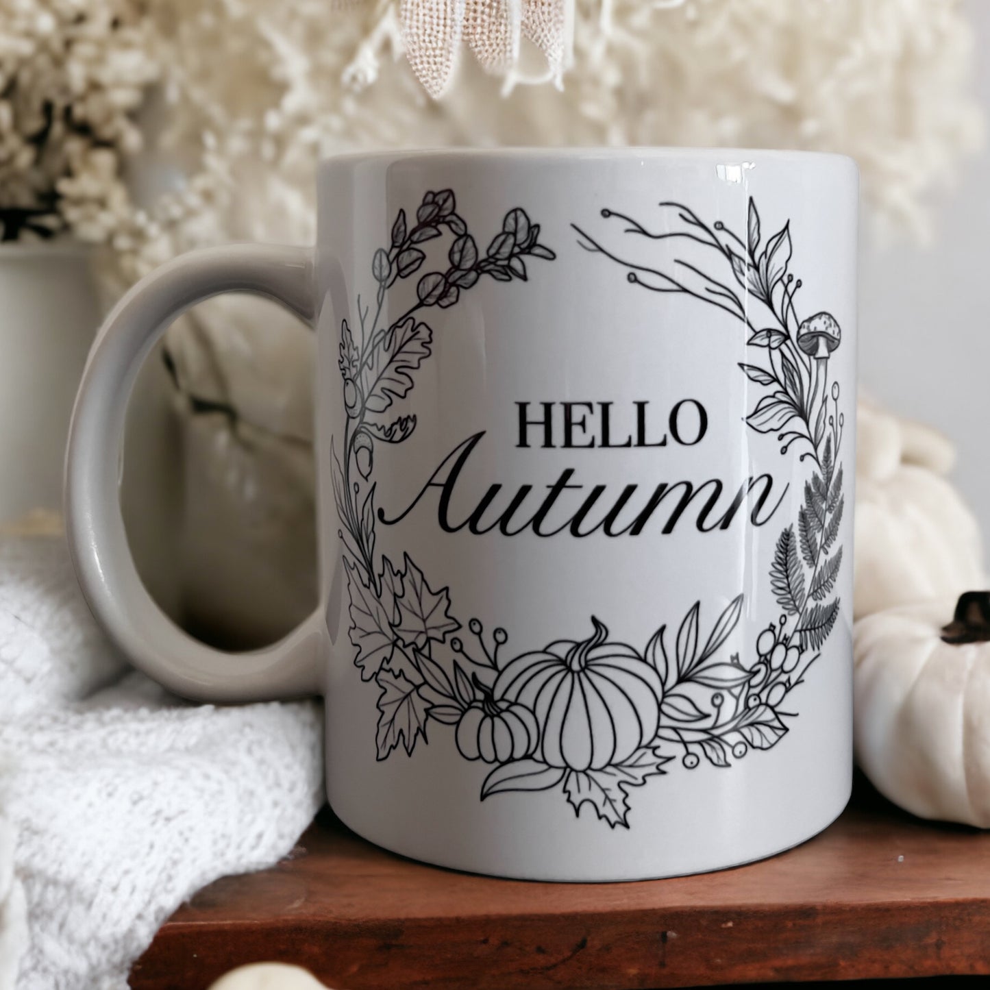 "Hello Autumn" mug