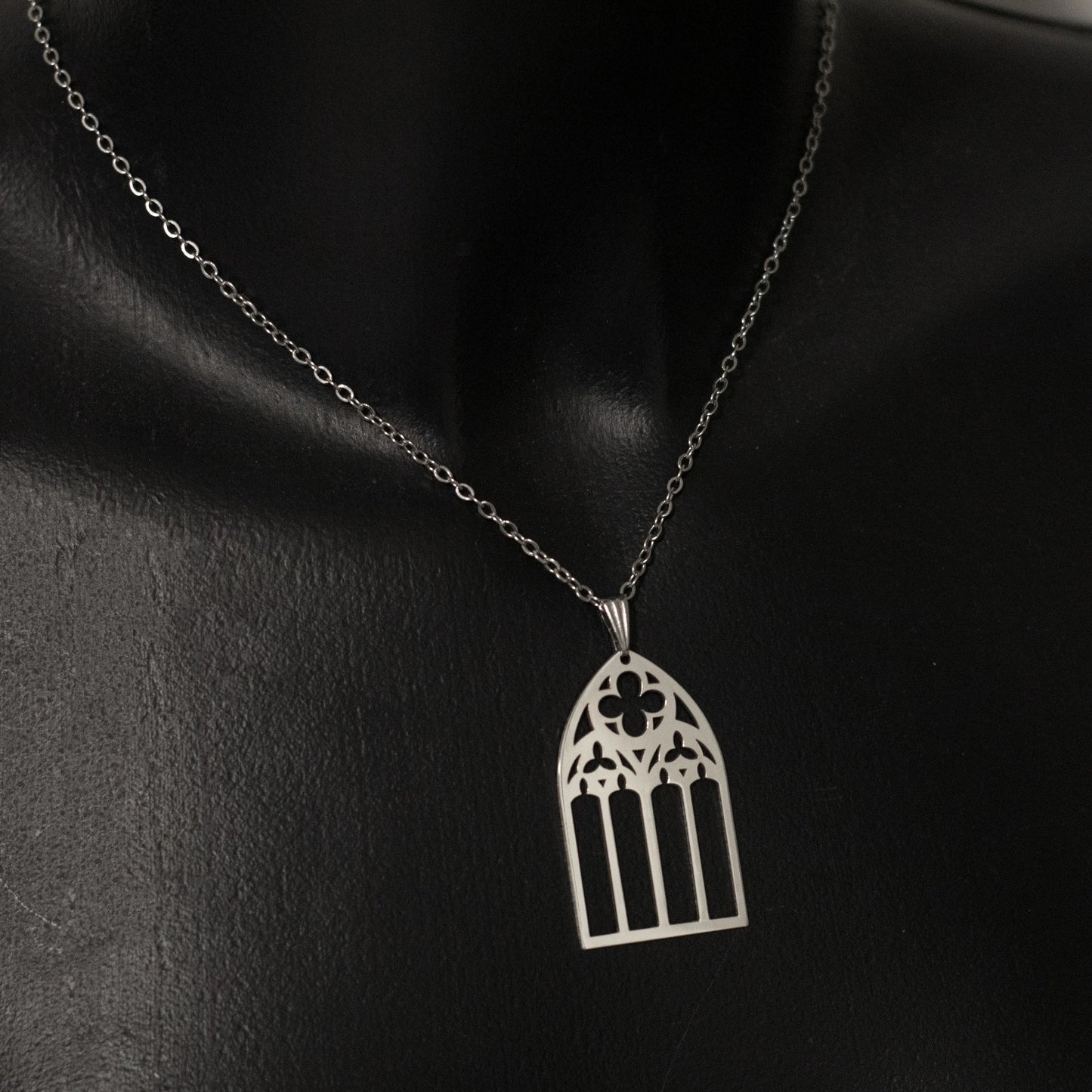 "Votive" Necklace in 925 Silver - Gothic Cathedral Jewelry