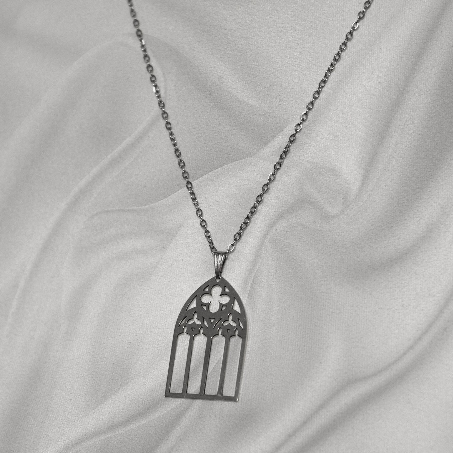 "Votive" Necklace in 925 Silver - Gothic Cathedral Jewelry