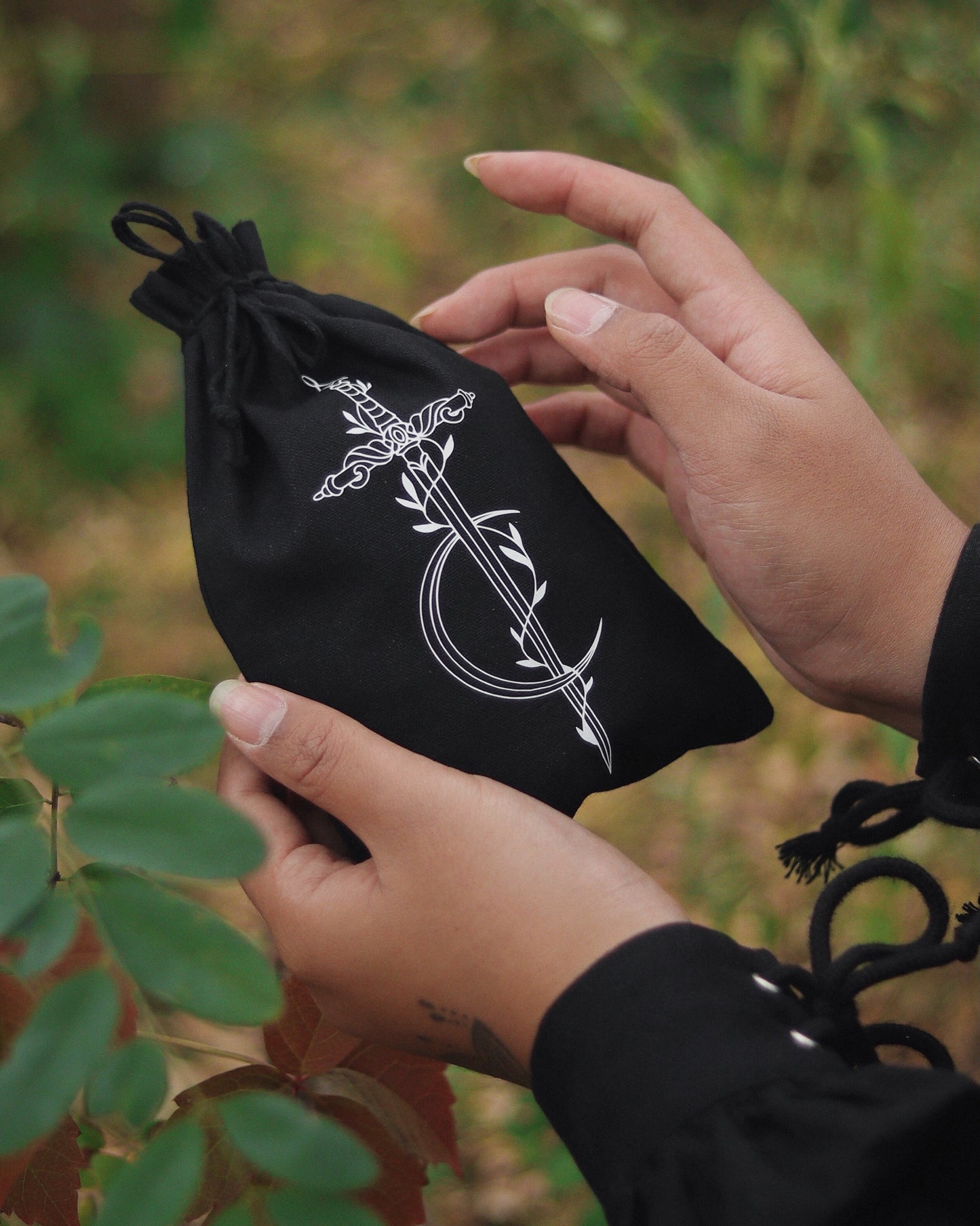 Tarot bag with Sword and moon