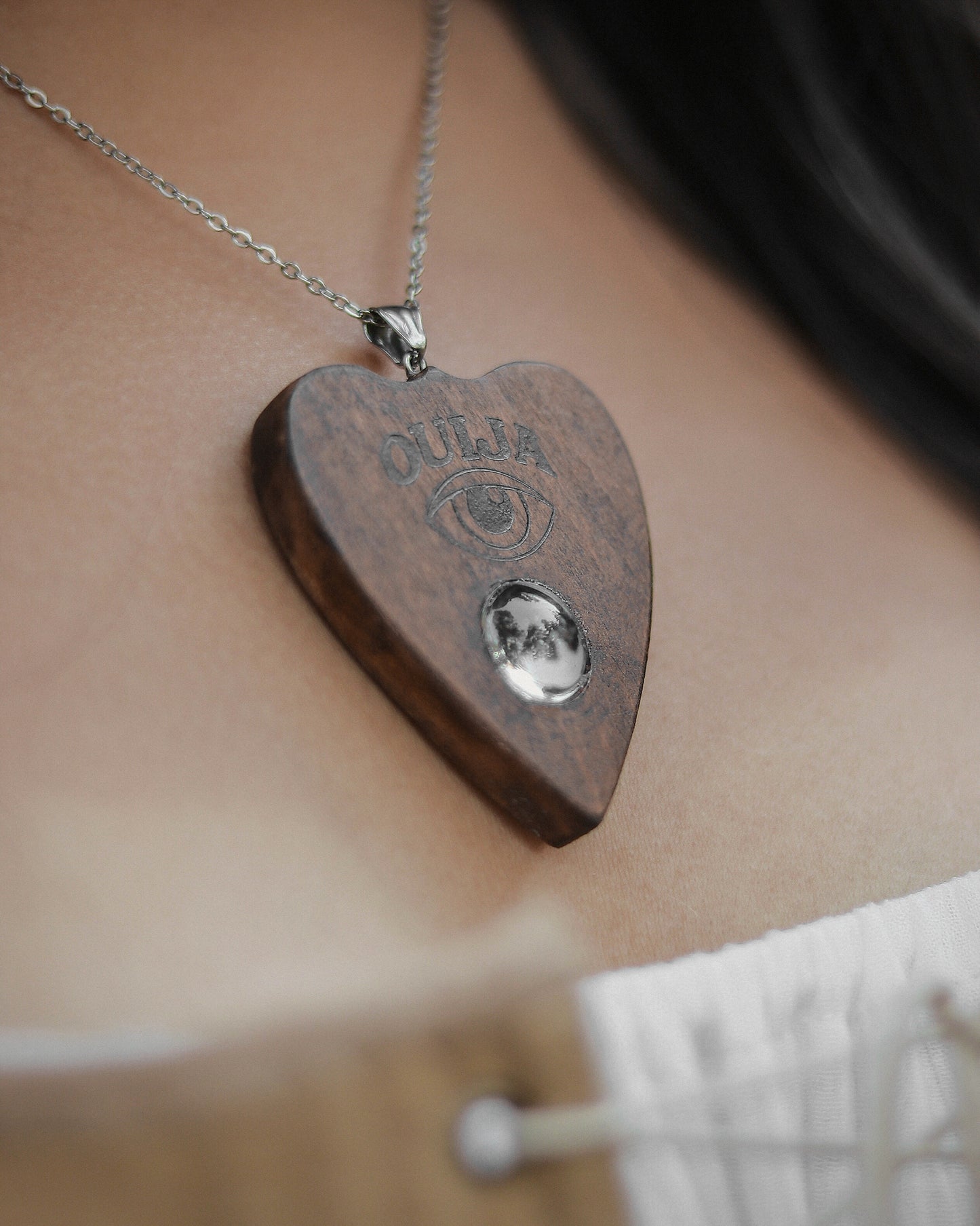 Necklace Ouija Planchette with ouija eye