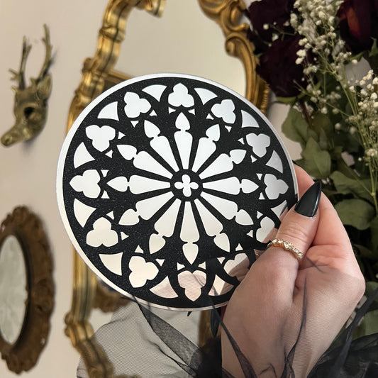 Cathedral window mirror - Black