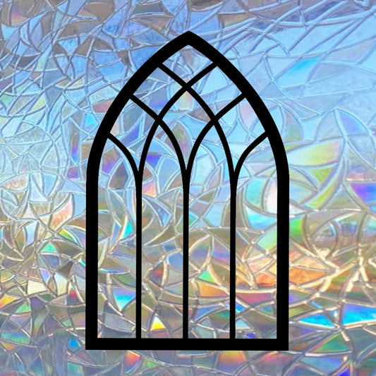 Cathedral sun catcher - magic rainbow window prism sticker