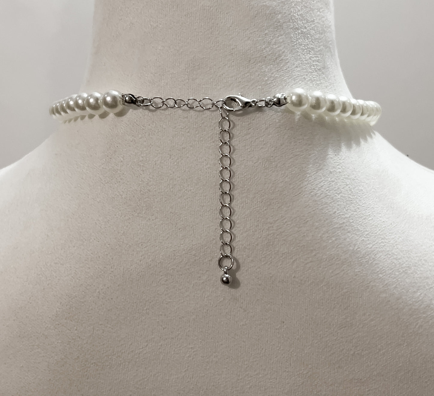 "Victoriana" Necklace in 925 silver with pearls