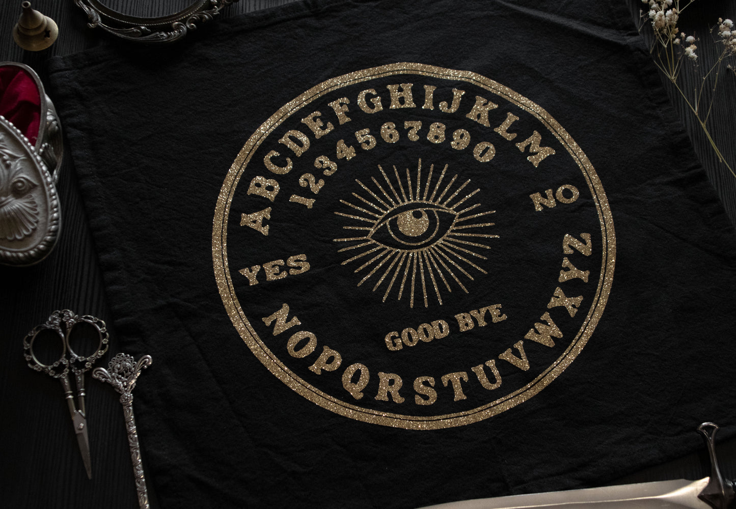 Ouija board Pendulum Altar Cloth (Gold version)